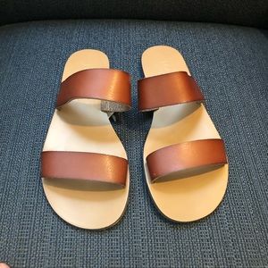 Jcrew two-strap slides, size 7–BRAND NEW